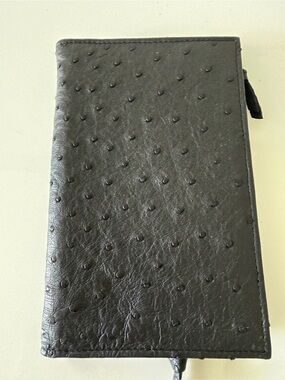 $ 345 ALICIA KLEIN Tour One Wallet  Ostrich Travel Wallet Passport Holder